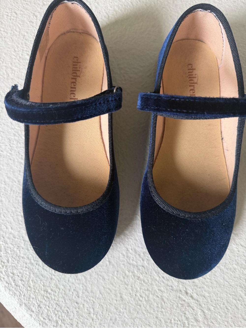 Girls' Classic Navy Velvet Mary Jane Shoes size EU 31 / US 13.5